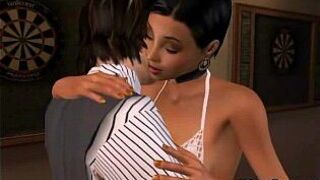 This sexy big tit brunette babe is fucking a big cock porn video